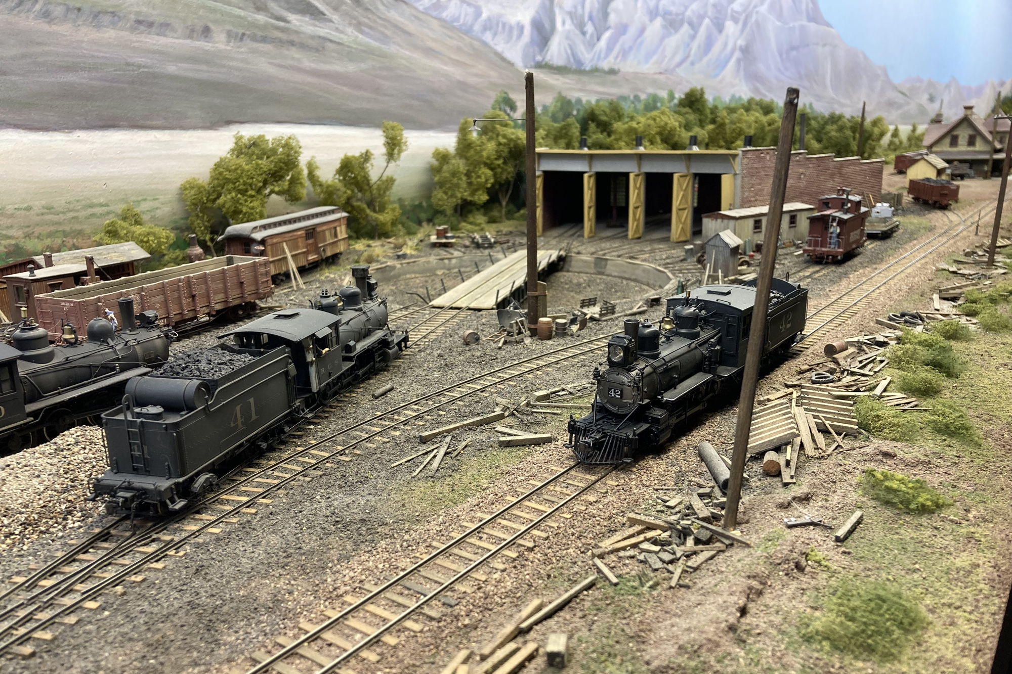 Joel Shank's Rio Grande Southern Sn3 scale model train layout.